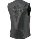 Milwaukee Ladies Leather Vest with Phoenix Studding & Embroidery